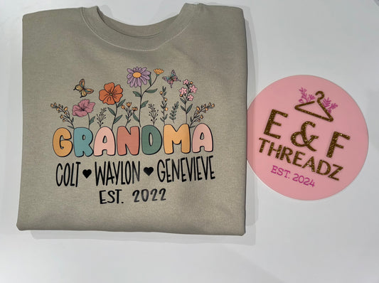 Grandma/Grandpa/Mimi/Papa Crewneck